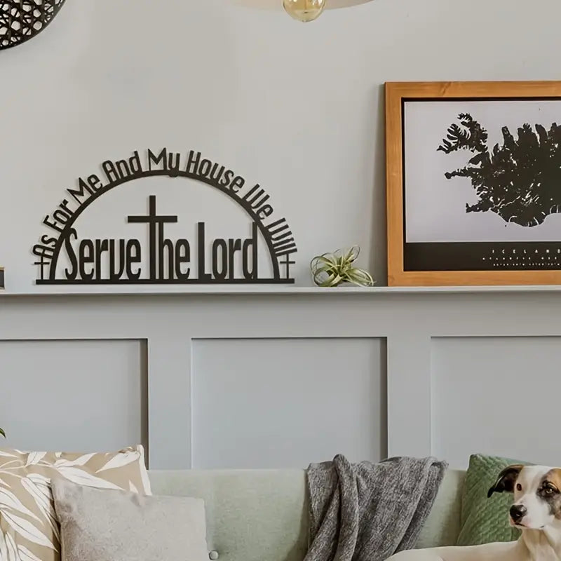 Cross & Bible Wall Signs - Inspirational Iron Metal Wall Art Decor