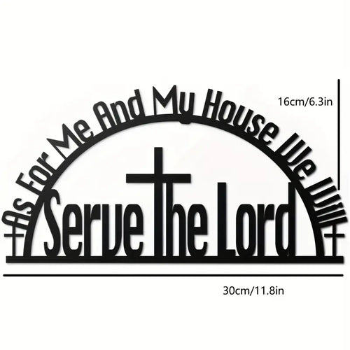 Cross & Bible Wall Signs - Inspirational Iron Metal Wall Art Decor