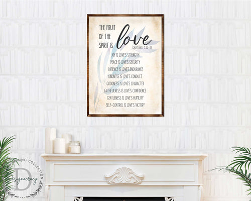 Fruit of the Spirit Sign - Wooden Christian sign - Verse sign - Galatians 5 22 - House warming gift - Bible sign - Scripture sign - 310347